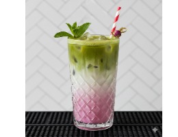 Buzlu Güllü Matcha Latte