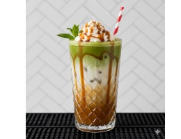 Buzlu Karamelli Matcha Latte